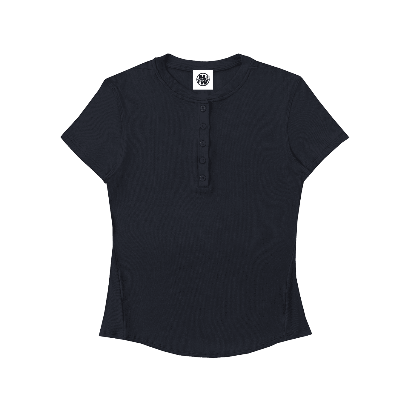 NWRLD CLEAN / Modal Bodycon Henley Shirt - NWRLD CLOTHING