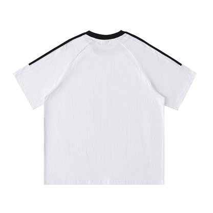 NWRLD ESSENTIALS / Contrast Tape Crewneck T-Shirt - NWRLD CLOTHING