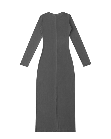 NWRLD 003 | Dyed Washed Slit Maxi Dress