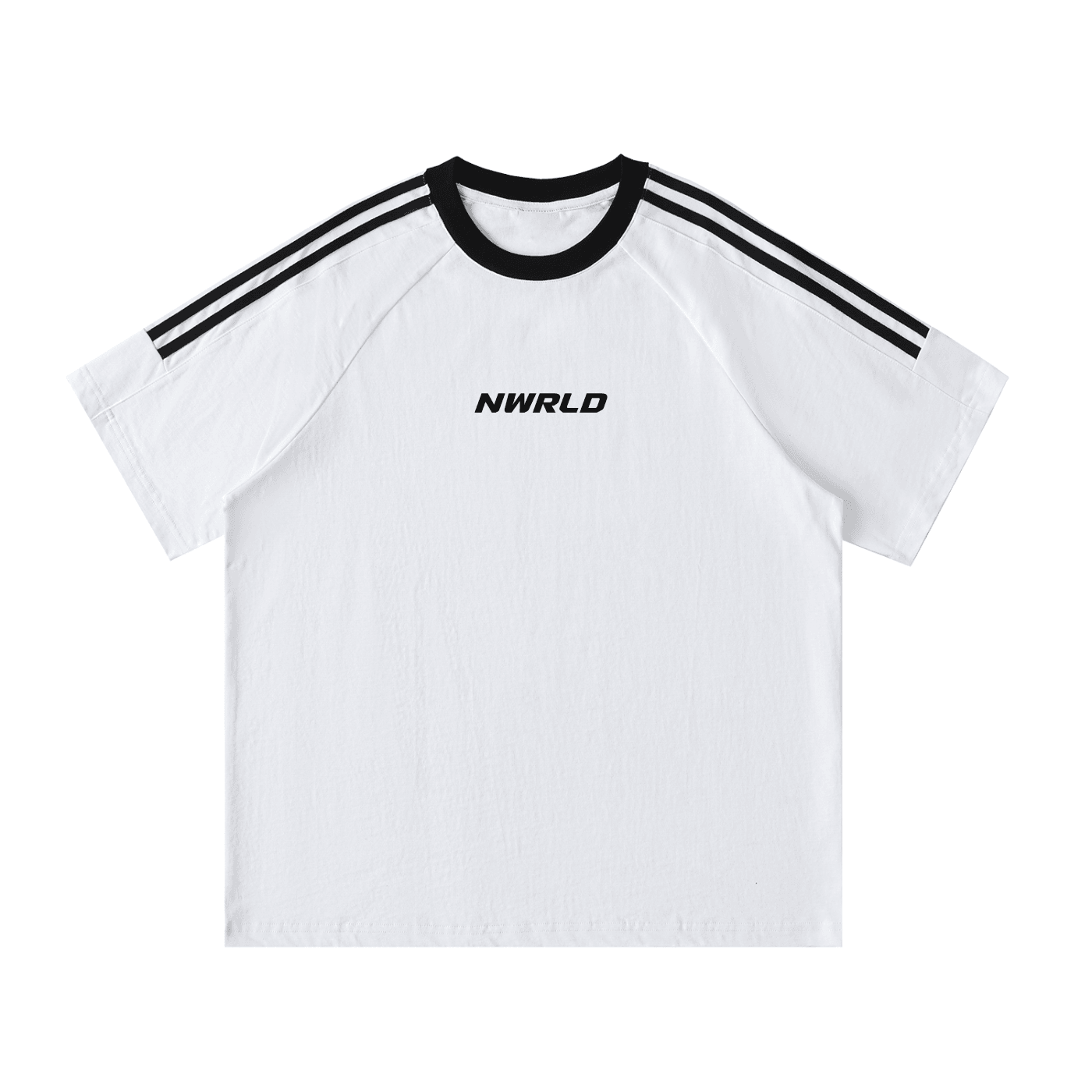 NWRLD ESSENTIALS / Contrast Tape Crewneck T-Shirt - NWRLD CLOTHING