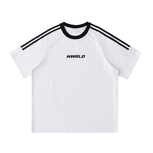 NWRLD ESSENTIALS / Contrast Tape Crewneck T-Shirt - NWRLD CLOTHING