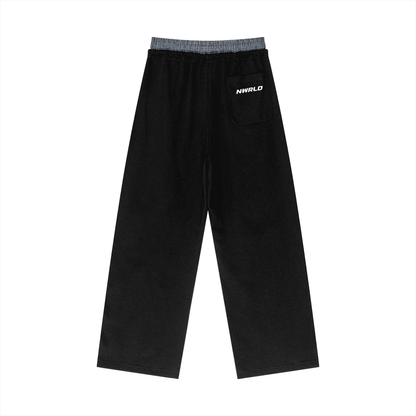 NWRLD ESSENTIALS / Plaid Contrast Waist Pants - NWRLD CLOTHING