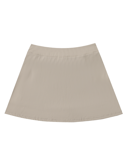 High-Waist Pocketed A-Line Skirt