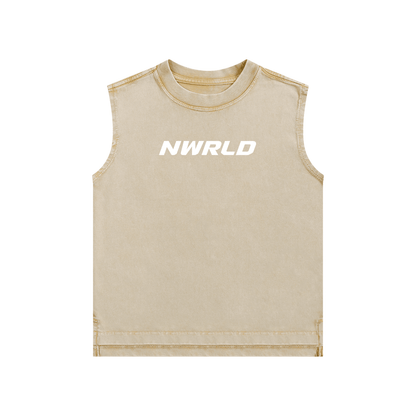 NWRLD ESSENTIALS / Snow Washed Tank Top - NWRLD CLOTHING