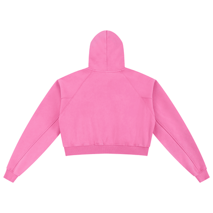 DARKMODE x METALMANIA / Snow Washed Cropped Hoodie - NWRLD CLOTHING