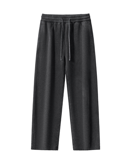 Frayed Enzyme Washed Fleece Sweatpants