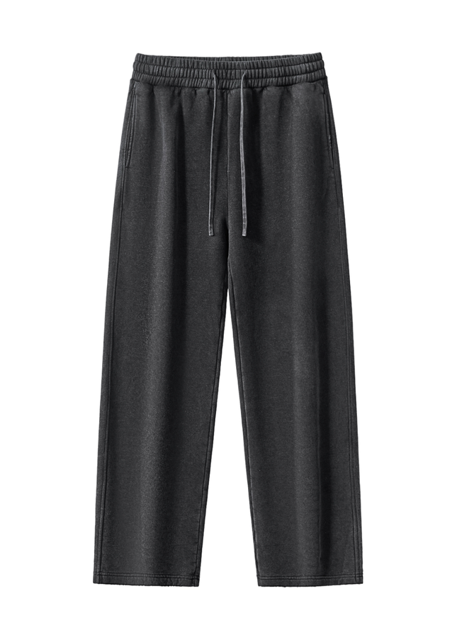 Frayed Enzyme Washed Fleece Sweatpants