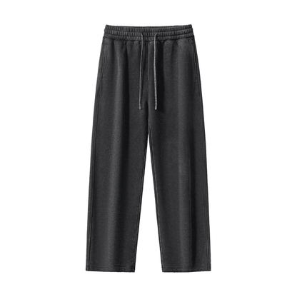 NWRLD CLEAN / Frayed Enzyme Washed Fleece Sweatpants - NWRLD CLOTHING