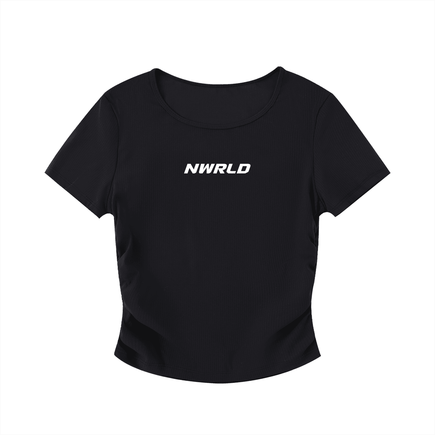 NWRLD ESSENTIALS / Ruched Bodycon Crop Top - NWRLD CLOTHING