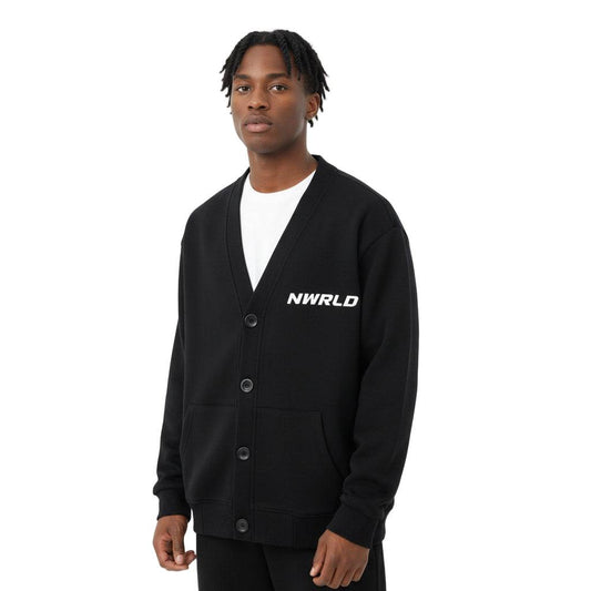 NWRLD ESSENTIALS / Snow Washed Sweat Cardigan - NWRLD CLOTHING