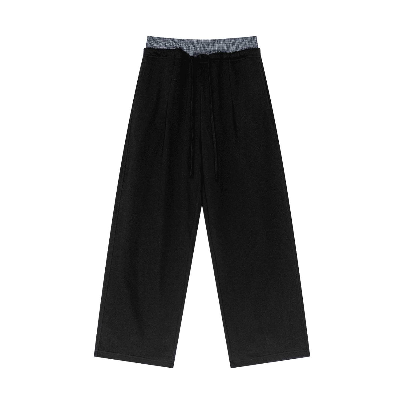 NWRLD ESSENTIALS / Plaid Contrast Waist Pants - NWRLD CLOTHING