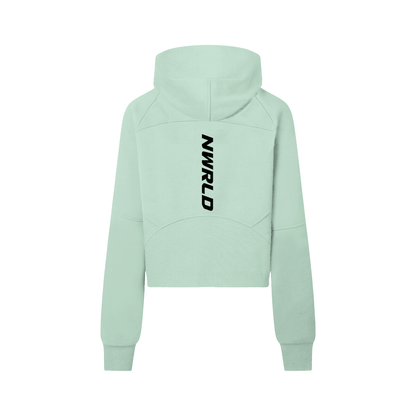 NWRLD ESSENTIALS / Cropped Half-Zip Hoodie - NWRLD CLOTHING