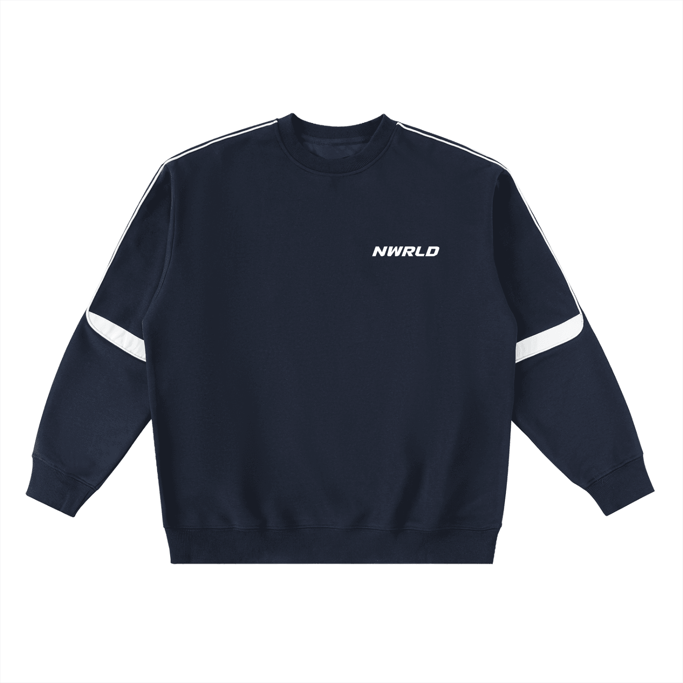 NWRLD ESSENTIALS / Oversized Crewneck Taped Sweatshirt - NWRLD CLOTHING