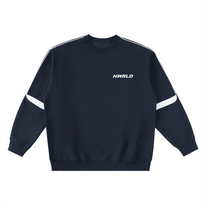NWRLD ESSENTIALS / Oversized Crewneck Taped Sweatshirt - NWRLD CLOTHING