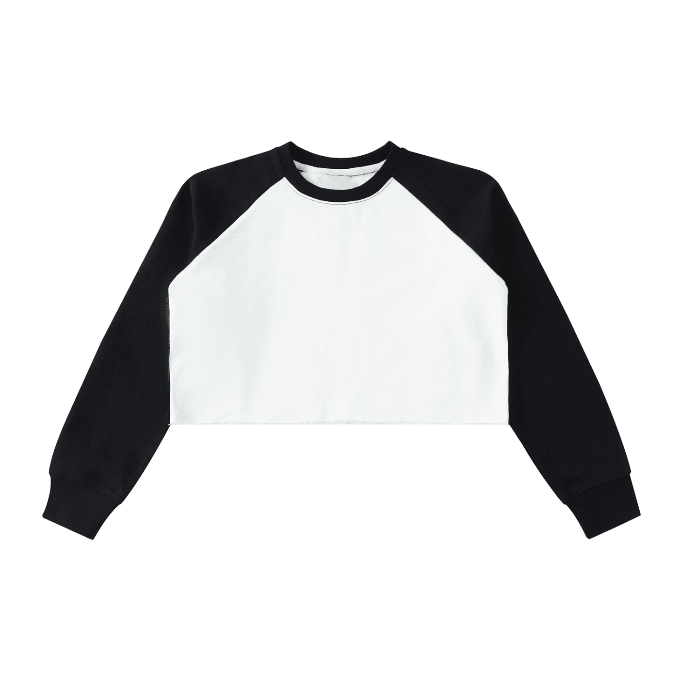 NWRLD CLEAN / Color-Block Raglan Crop Sweatshirt - NWRLD CLOTHING