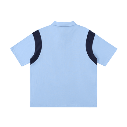 NWRLD CLEAN / Contrast Panel Polo Shirt - NWRLD CLOTHING