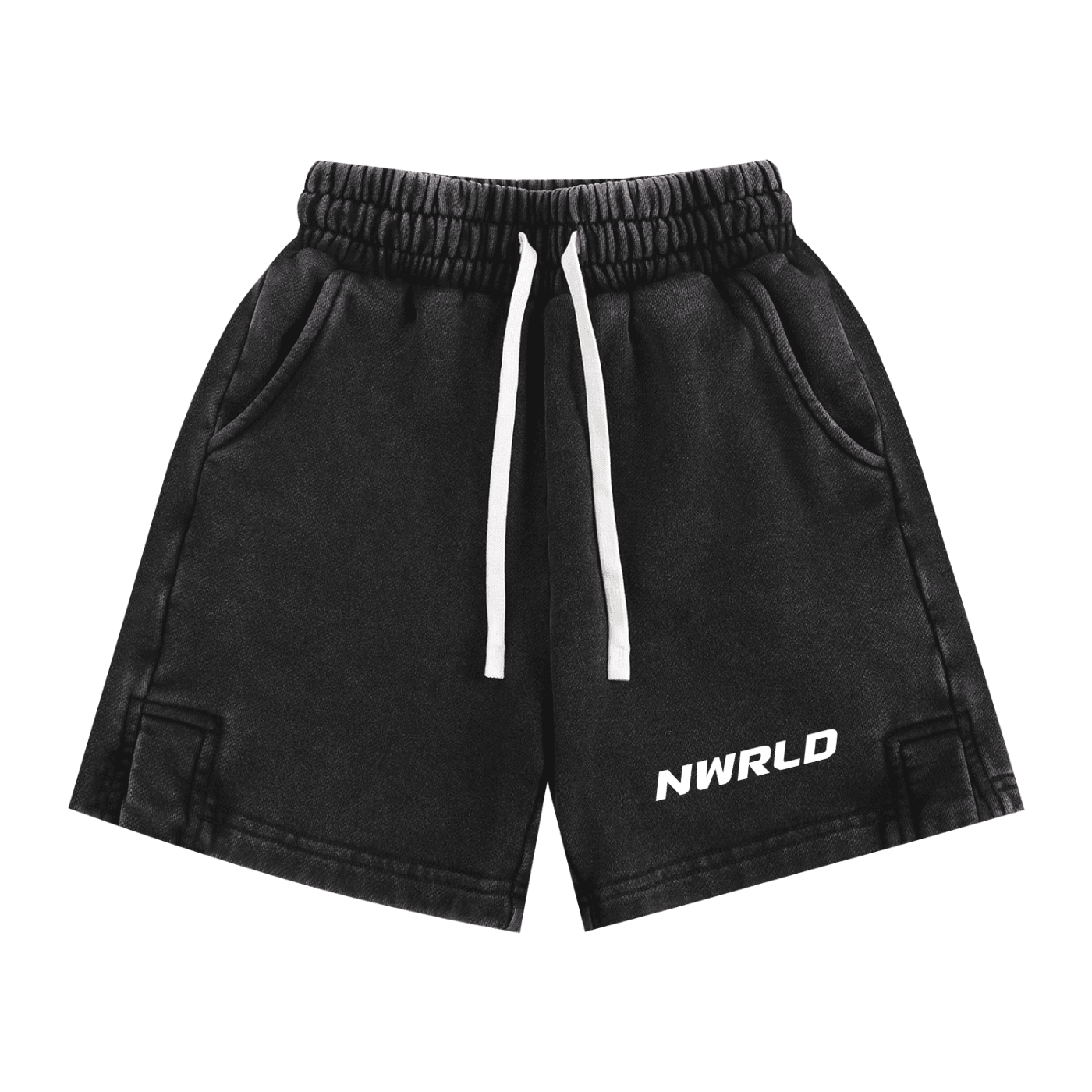 NWRLD ESSENTIALS / Snow Washed Shorts - NWRLD CLOTHING