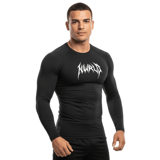 DARKMODE x METALMANIA / Long Sleeve Performance Compression T-shirt - NWRLD CLOTHING