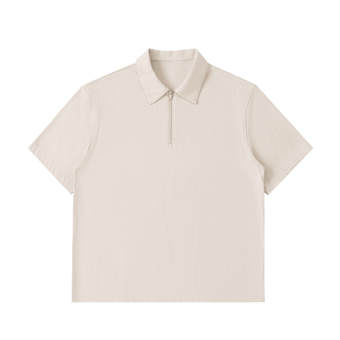 NWRLD CLEAN / Half-Zip Cotton Polo Shirt - NWRLD CLOTHING