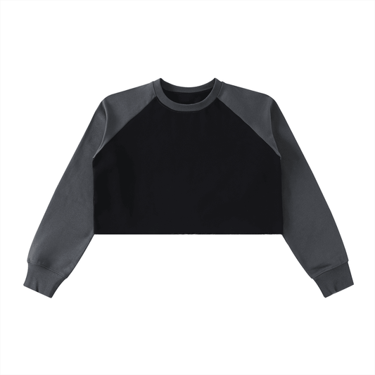 NWRLD CLEAN / Color-Block Raglan Crop Sweatshirt - NWRLD CLOTHING