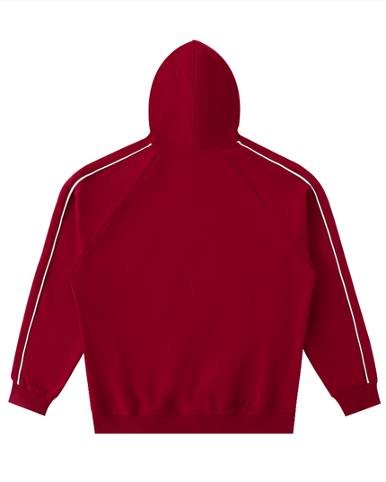 Contrast Piping Raglan Hoodie