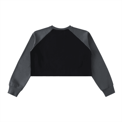 NWRLD CLEAN / Color-Block Raglan Crop Sweatshirt - NWRLD CLOTHING