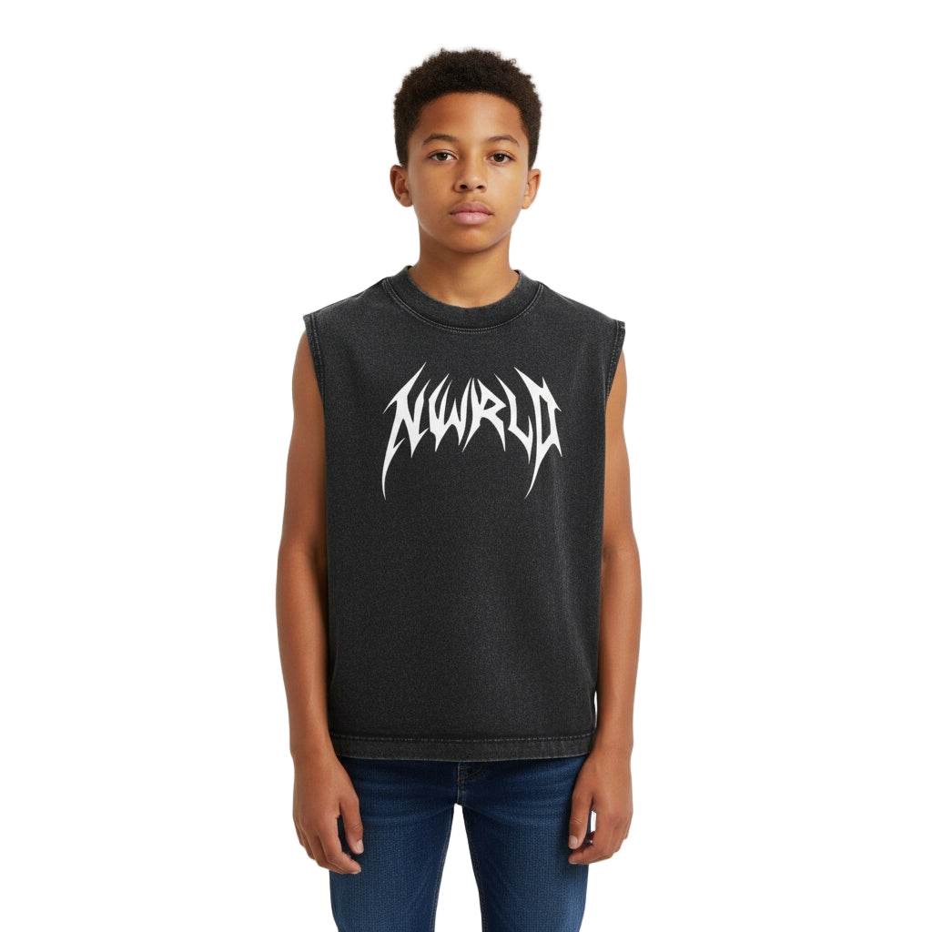 DARK MODE x METAL MANIA / Snow Washed Tank Top - NWRLD CLOTHING