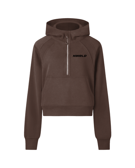 Cropped Half-Zip Hoodie