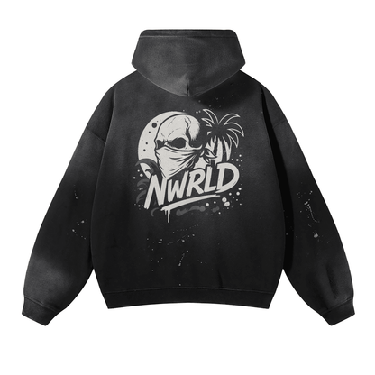 BONDI BOYS / Vintage Wash Frayed Hoodie - NWRLD CLOTHING