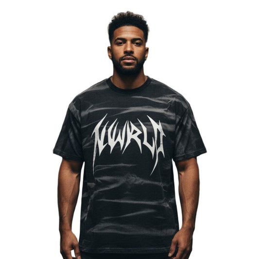DARK MODE x METAL MANIA / Irregular Stripe T-Shirt - NWRLD CLOTHING