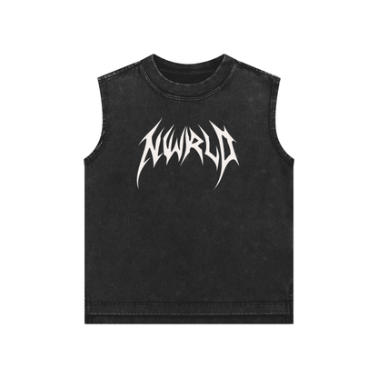 DARK MODE x METAL MANIA / Snow Washed Tank Top - NWRLD CLOTHING
