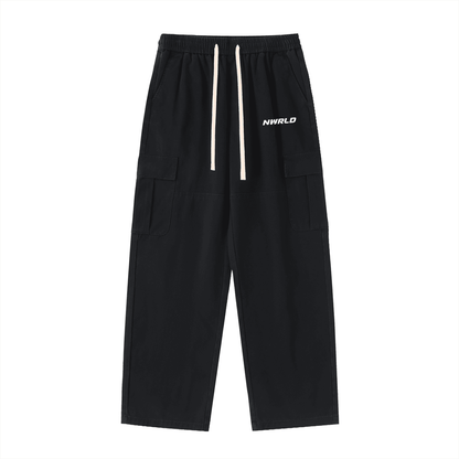 NWRLD ESSENTIALS / Drawstring Straight-Leg Cargo Pants - NWRLD CLOTHING