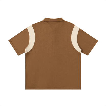 NWRLD CLEAN / Contrast Panel Polo Shirt - NWRLD CLOTHING