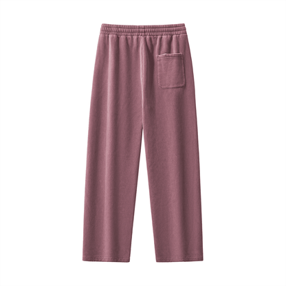 NWRLD CLEAN / Frayed Enzyme Washed Fleece Sweatpants - NWRLD CLOTHING