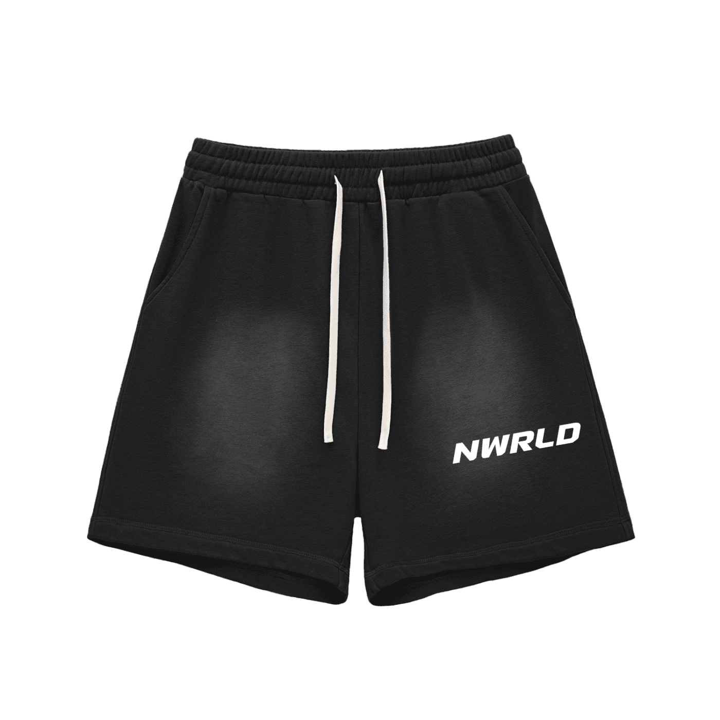 NWRLD ESSENTIALS / Sun Fade Raw Edge Shorts - NWRLD CLOTHING