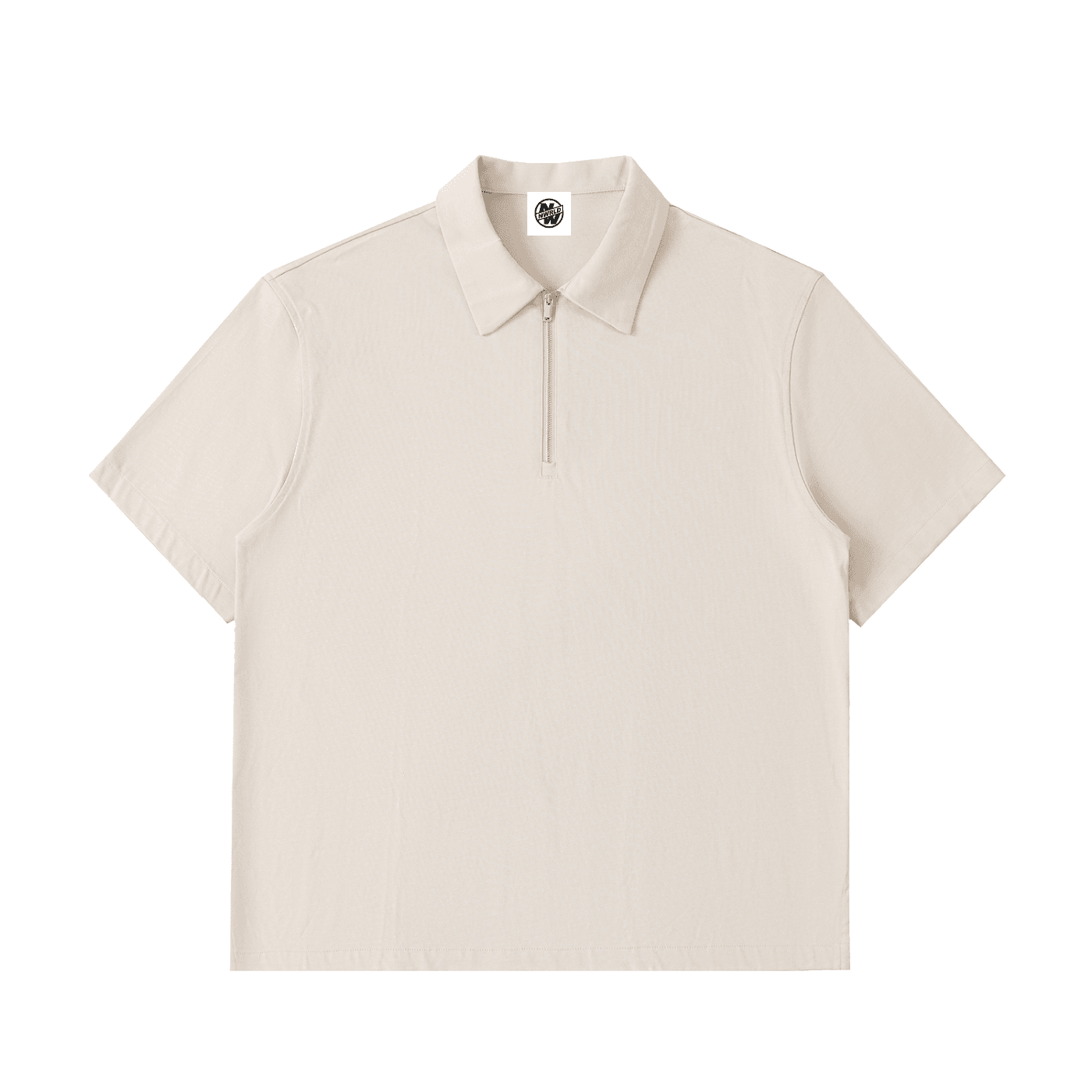 NWRLD CLEAN / Half-Zip Cotton Polo Shirt - NWRLD CLOTHING