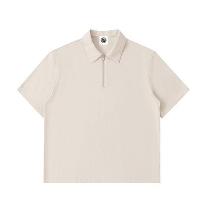 NWRLD CLEAN / Half-Zip Cotton Polo Shirt - NWRLD CLOTHING