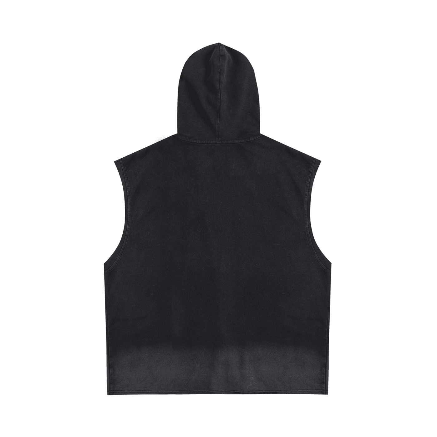 DARK MODE x METAL MANIA / Vintage Washed Zip-Up Hooded Tank Top - NWRLD CLOTHING