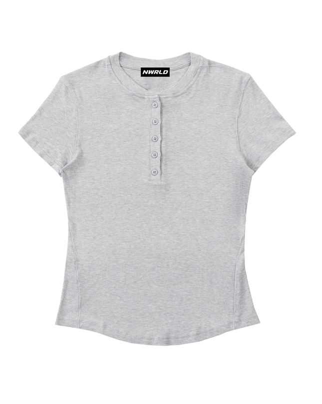 Modal Bodycon Henley Shirt
