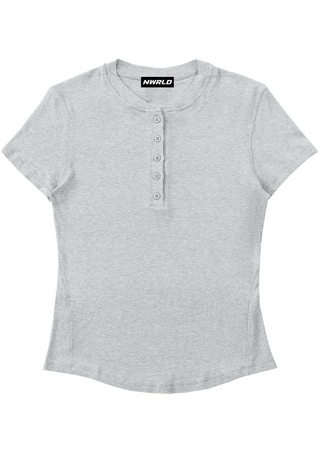 Modal Bodycon Henley Shirt