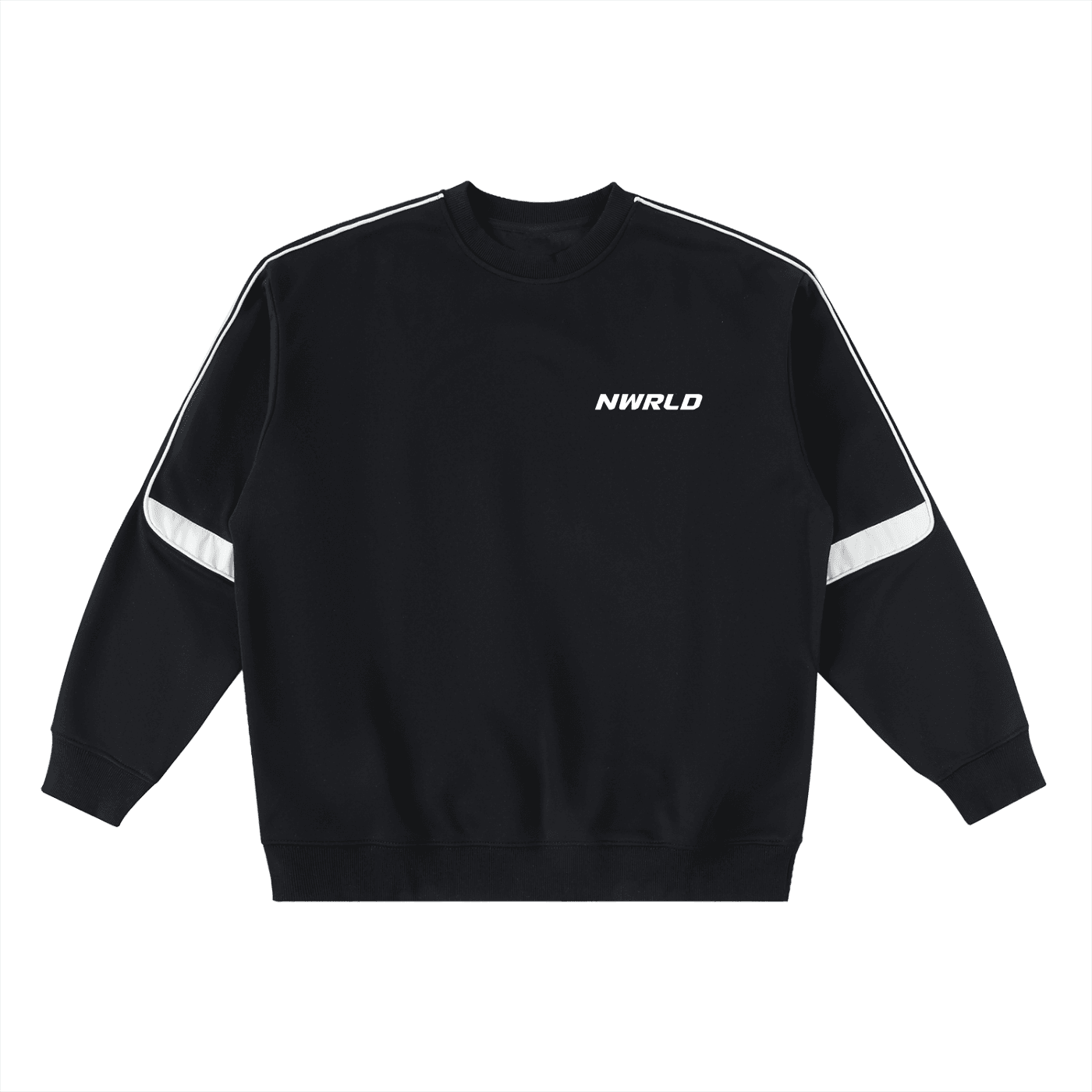 NWRLD ESSENTIALS / Oversized Crewneck Taped Sweatshirt - NWRLD CLOTHING