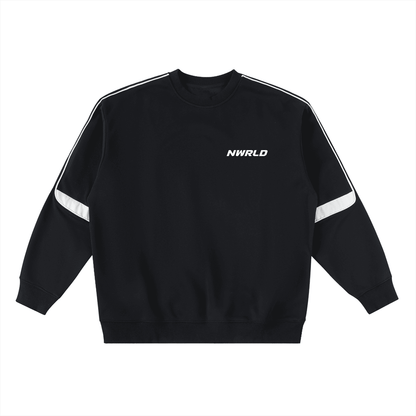 NWRLD ESSENTIALS / Oversized Crewneck Taped Sweatshirt - NWRLD CLOTHING