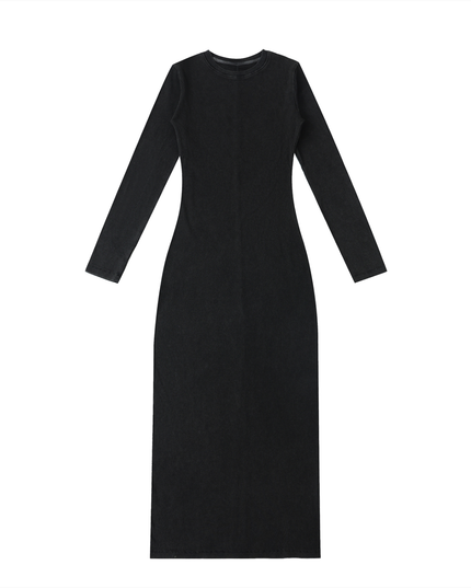 NWRLD 003 | Dyed Washed Slit Maxi Dress