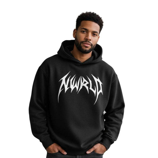 DARK MODE x METAL MANIA / Fleeced Boxy Hoodie - NWRLD CLOTHING