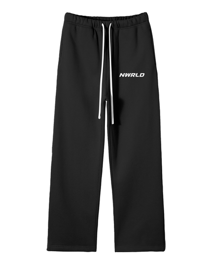 Streetwear Unisex Solid Color Fleece Straight Leg Pants