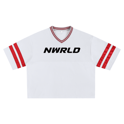 NWRLD ESSENTIALS / Taped Mesh Boxy T-shirt - NWRLD CLOTHING