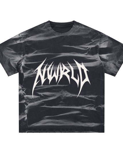 Irregular Stripe Frayed Edge T-Shirt