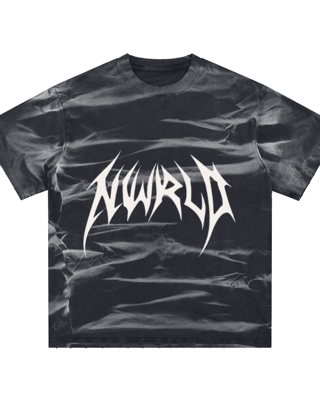 Irregular Stripe Frayed Edge T-Shirt