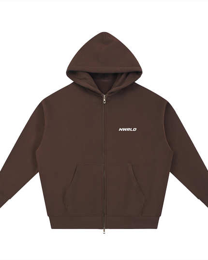 NWRLD 003 / Essential Oversized Fleece Boxy Hoodie