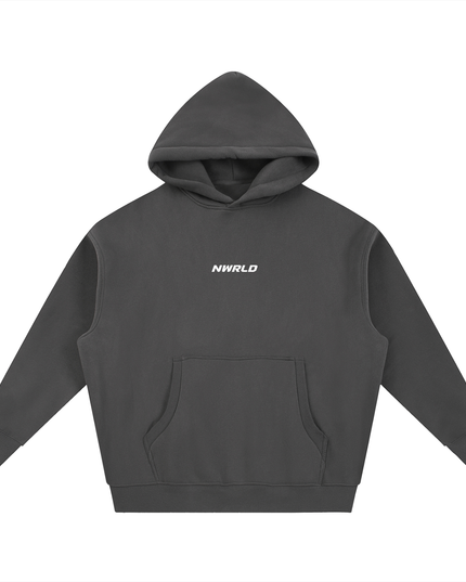NWRLD 003 / Essential Oversized Boxy Fit Fleece Hoodie
